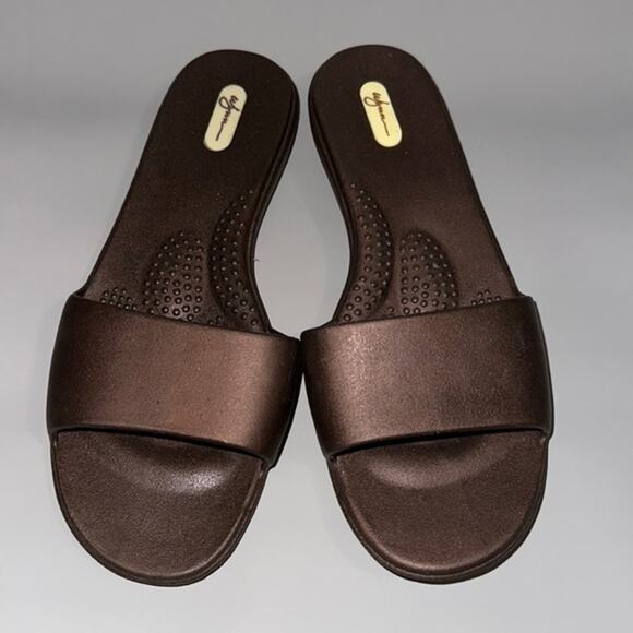 Okabashi Wynn Bronze Slip On Women's Orthopedic Massaging Slides/Sandals-Size M - Picture 1 of 4